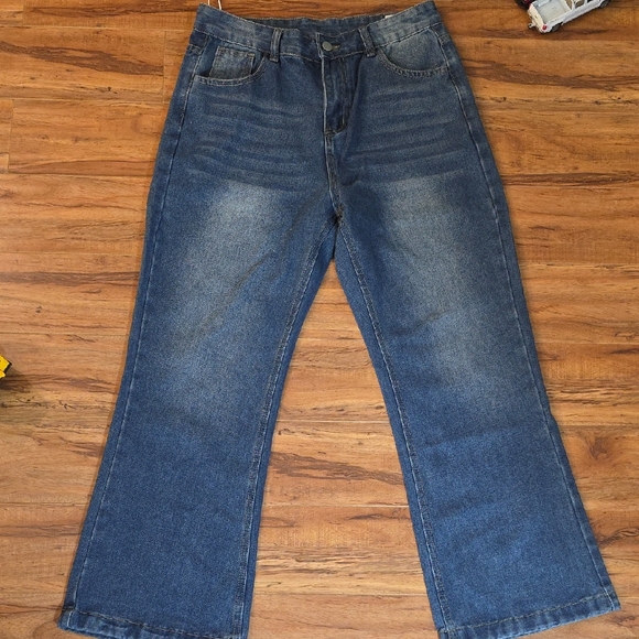 boutique Denim - Blue Flare & Wide Leg Jeans with Classic Denim Texture